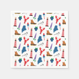 Serviette En Papier Icônes du Maine