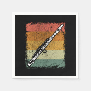 Serviette En Papier Idée cadeau Flute Player vintage