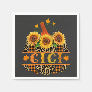 Serviette En Papier IGi Pumkin Leopard Print Sunflower Buffalo Plaid