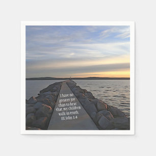 Serviette En Papier III Jean 1:4 Bible Écriture Marcher dans la vérité