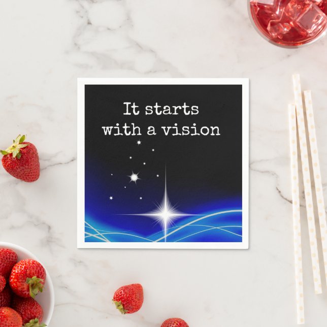 Serviette En Papier Il Commence Par Une Vision (En situation)