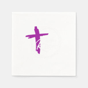 Serviette En Papier Il Est Ressuscité Nativité Jésus Christus Cross Fa