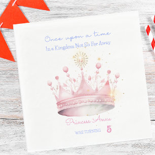 Serviette En Papier Il était une fois, anniversaire de la princesse