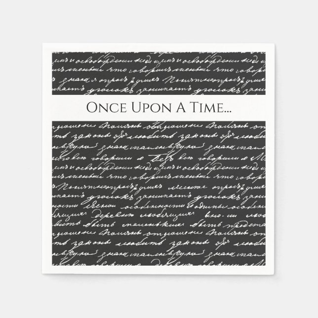 Serviette En Papier Il Était Une Fois Un Écrivain D'Histoire manuscrit (Devant)