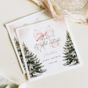 Serviette En Papier Il fait froid à l'extérieur du Baby shower de la B