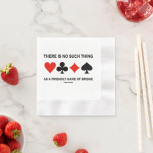 Serviette En Papier Il n'y a pas de telle chose que jeu amical de brid