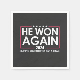 Serviette En Papier Il remporte à nouveau l'Inaguration Trump 2025 de