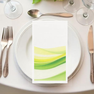 Serviette En Papier Île Citron Vert et Jaune