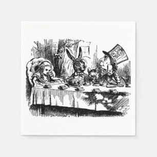 Serviette En Papier Illustration Alice de serviettes de papier au pays