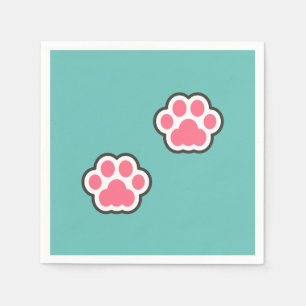 Serviette En Papier Illustration Cute Kitty