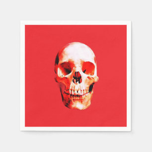 Serviette En Papier Illustration d'art Pop Skull