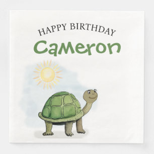 Serviette En Papier Illustration de bébé tortue mignonne