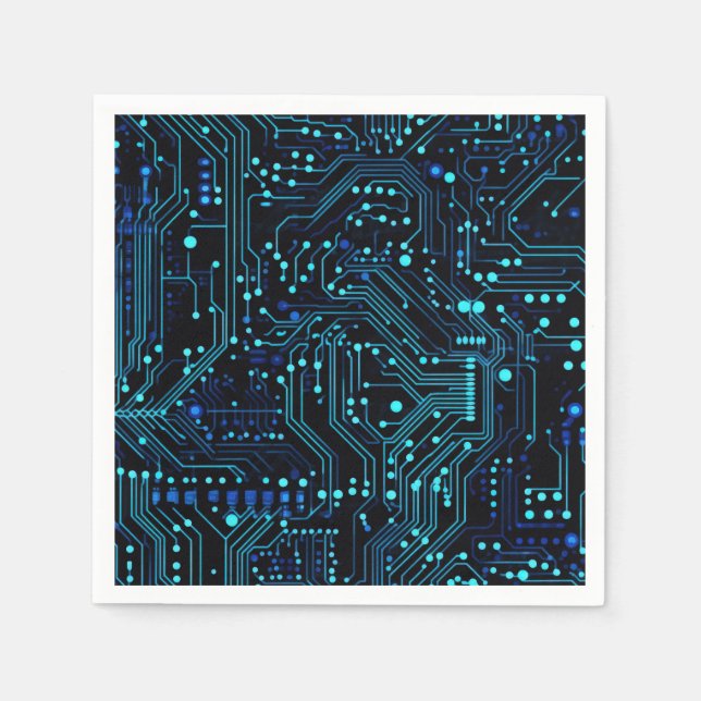 Serviette En Papier Illustration de conception de carte de circuit Cus (Devant)