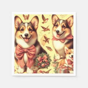 Serviette En Papier Illustration de Corgi Corgi gallois mignon