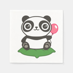 Serviette En Papier Illustration de Cute Panda