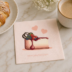 Serviette en papier illustration de dessert au che