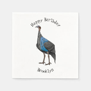 Serviette En Papier illustration de dessin animé d'oiseau pintade vult