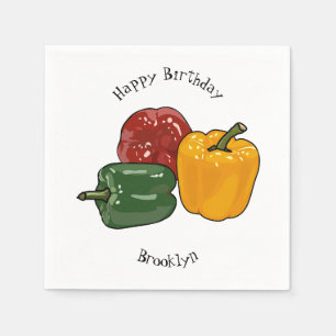 Serviette En Papier Illustration de dessin de Capsicum