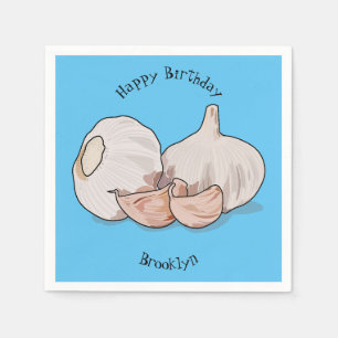 Serviette En Papier Illustration de dessin sur l'ail