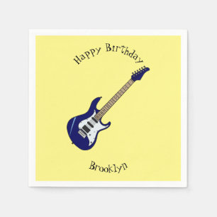Serviette En Papier Illustration de guitare électrique