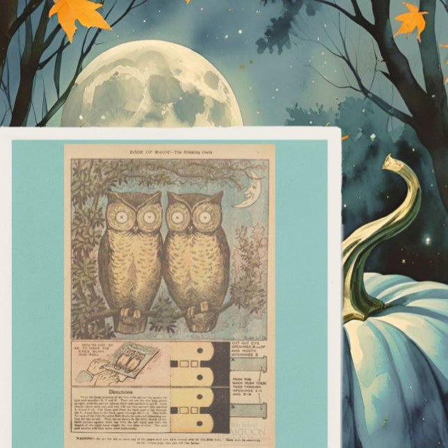 Serviette En Papier Illustration de l'artisanat de la chouette vintage (Créateur téléchargé)