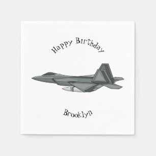 Serviette En Papier Illustration de l'avion de chasse