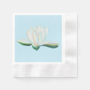 Serviette En Papier Illustration de Lotus blanc