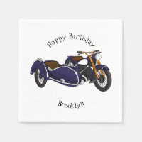 Illustration de moto pourpre Sidecar