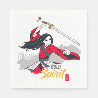 Serviette En Papier Illustration de Mulan "Bold Spirit"