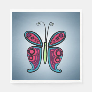 Serviette En Papier Illustration de papillon