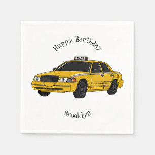 Serviette En Papier Illustration de taxi