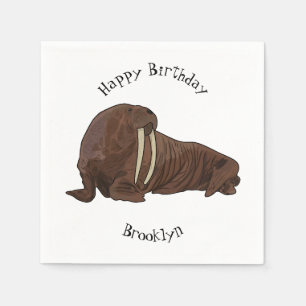Serviette En Papier Illustration de Walrus