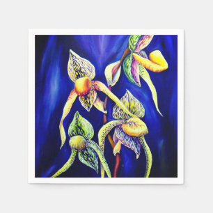 Serviette En Papier Illustration des orchidées de chlipper de l'aquare