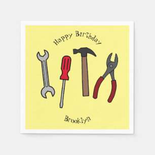 Serviette En Papier Illustration des outils de menuiserie