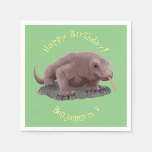 Serviette En Papier Illustration du dragon de Komodo