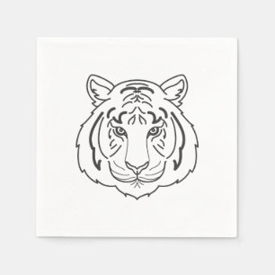 Serviette En Papier Illustration du tigre