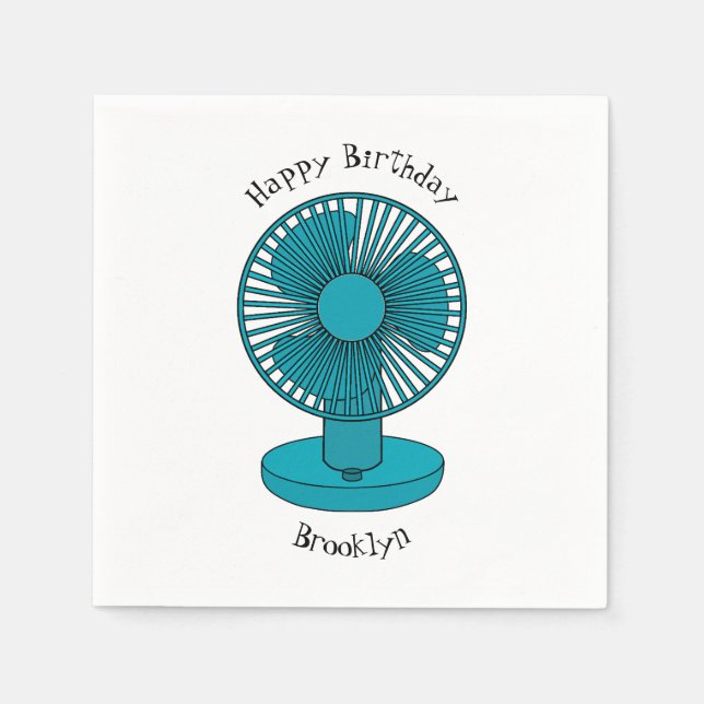 Serviette En Papier Illustration du ventilateur (Devant)