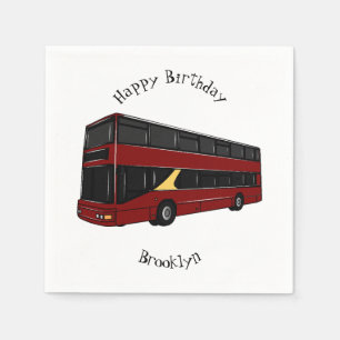 Serviette En Papier Illustration d'un bus à deux étages