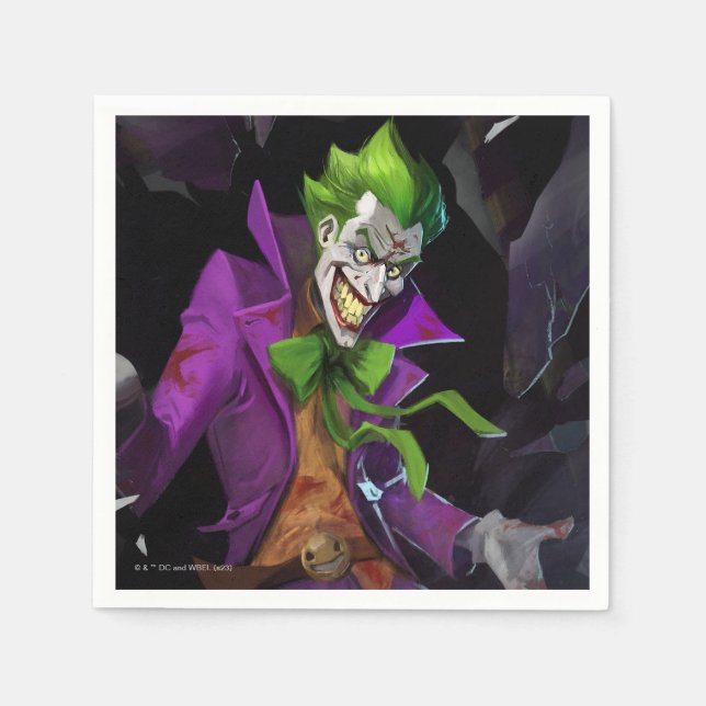 Serviette En Papier Illustration d'un joker en crise infinie (Devant)