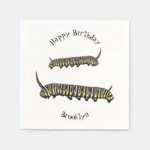 Serviette En Papier Illustration Monarch caterpillar