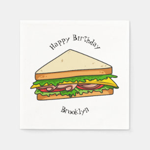 Serviette En Papier Illustration Sandwich