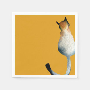 Serviette En Papier Illustration Tabby noir et brun