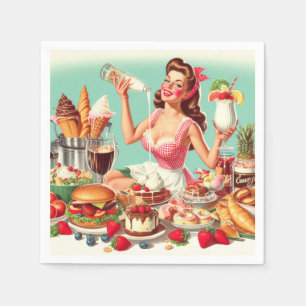 Serviette En Papier Illustration vintage de l'alimentation