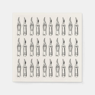 Serviette En Papier ILLUSTRATION vintage Jardinage Pruners PapierNapki