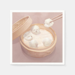 Serviette En Papier Illustration Xiao Long Bao Cute