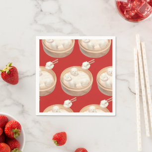 Serviette En Papier Illustration Xiao Long Bao Cute