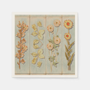 Serviette En Papier Illustrations de Plante vintage rustique