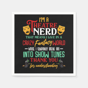 Serviette En Papier Im A Atre Nerd Sur scène Acteur Amateurs Acteur Ac