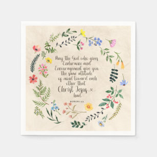 Serviette En Papier Image du verset biblique Romains 15:5