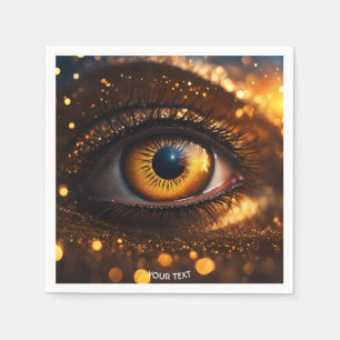 Serviette En Papier Imaginaire Coucher de soleil mignon gros oeil